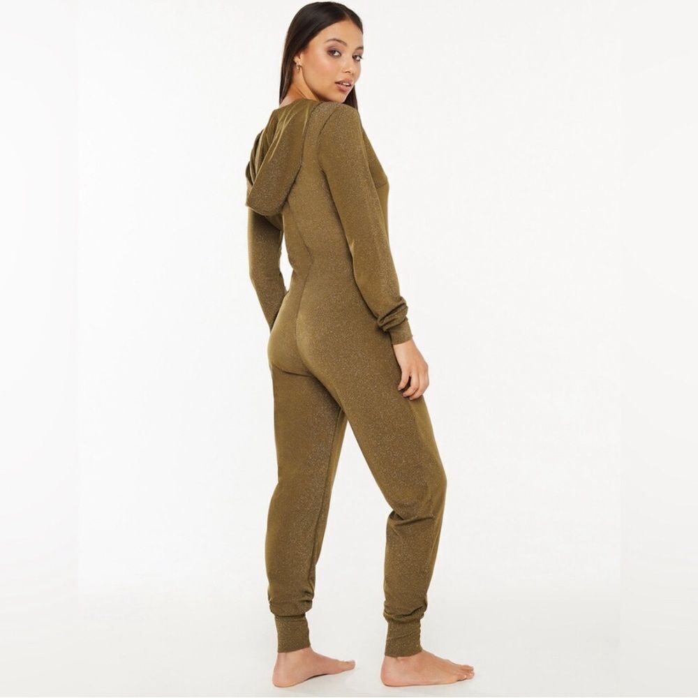 SAVAGE X FENTY | Forever Showgirl Green & Gold Sparkly Jumpsuit Women’s Size L
